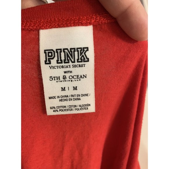 Boston Red Sox Pink Victoria Secret Shirt Size Medium Women's - Picture 4 of 4